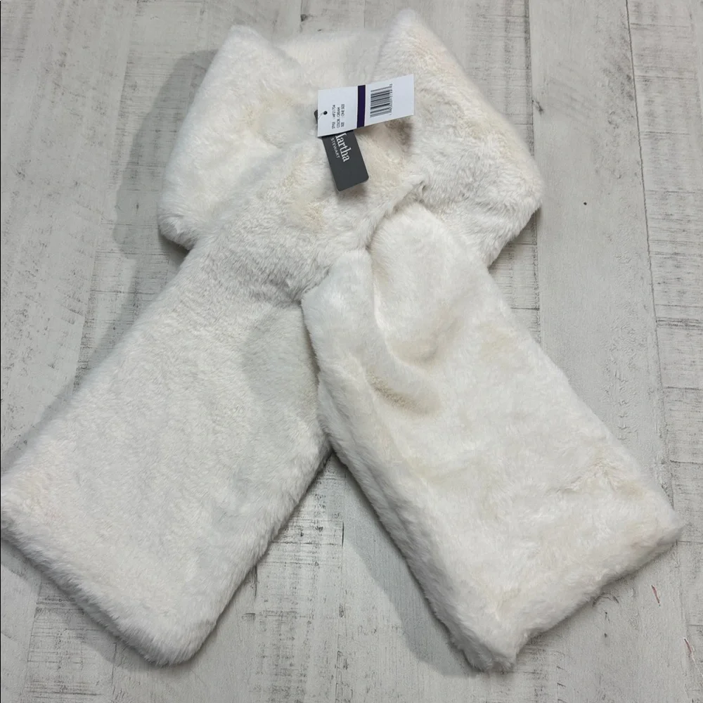 Martha Stewart Faux Fur Pull-Through Stole Scarf